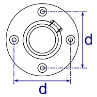 Rohrfuß, base flange, tube support RPM-Mengazzi, Rohrverbinder