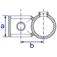 V28_Traversen-T-Stück_tempergußrohrverbinder V28_Traversen-T-Stück_Guss-Rohrschellen